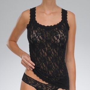 Hanky Panky Black Lace Camisole Tank Top Small